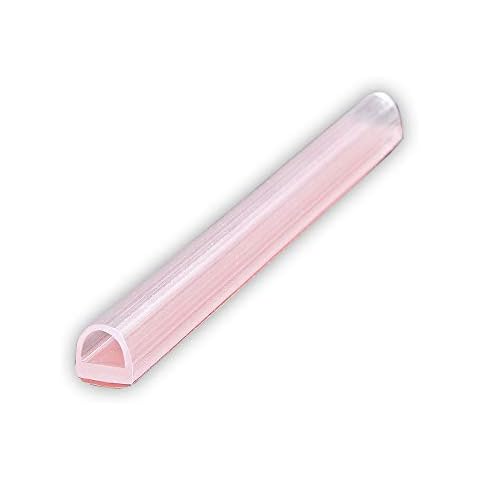eatelle Vinyl Bulb Translucent Shower Door Seal for 1/4" (6mm) Gap with Pre-Applied 3M Tape, Adhesive Bathroom Seal Strip for 1/4" Thick Glass and UP(3/8, 1/2 Glass) 95 Inch Long Cover