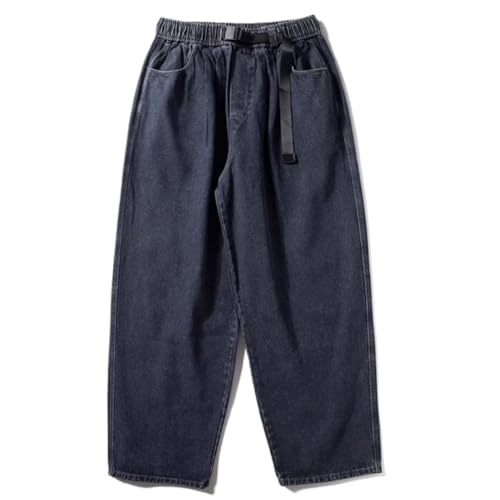 LIXINGHEITANG Loose American Retro Casual Pants Spring and Autumn Jeans Men