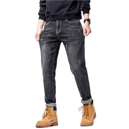 Jeans Pants Trousers Denim Spring and Autumn Men's Stretch Slim Fit Small Classic Casual Long3