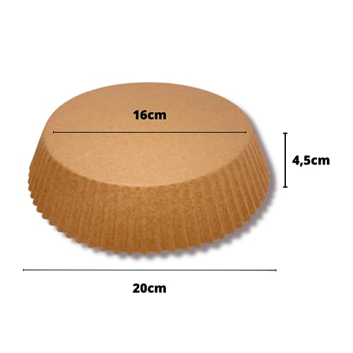 Kit c/ 50 Unidades Forma Papel Descartável Antiaderente para Airfryer Forro Tapete Protetor 20cm