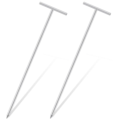 Zonon 2 Pack 36 Inch T-Handle Ground Rod Galvanized 3'