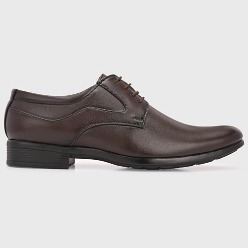 Image of Centrino Formal Shoes for Men | Lightweight Comfortable Office Shoes for Man Stylish | Cushioned Insole Lace-Up Shoes for Men | Durable TPR Sole | Trendy Classic Design Footwear for Men (8115)