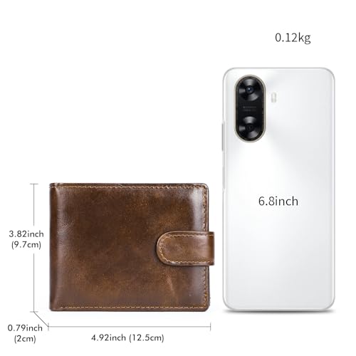 Leather Wallet For Men Money Clip Multifunctional Top Layer Cowhide Leather Wallet Small Men Wallet Men Premium Sense Vintage Cowhide Leather Short Wallet With Rfid Protection Kaffee4
