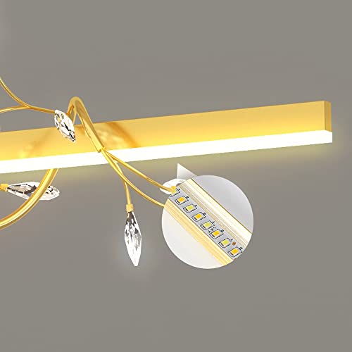 Modern Simple Study Long Pendant Lamp avec suspension LED dorée pour table de repas - 7