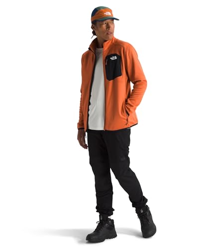 Image of THE NORTH FACE Men's Crest Full Zip Jacket | Water Repellent Fleece Coat, Double Layer Stand Collar & Zip Hand Pockets