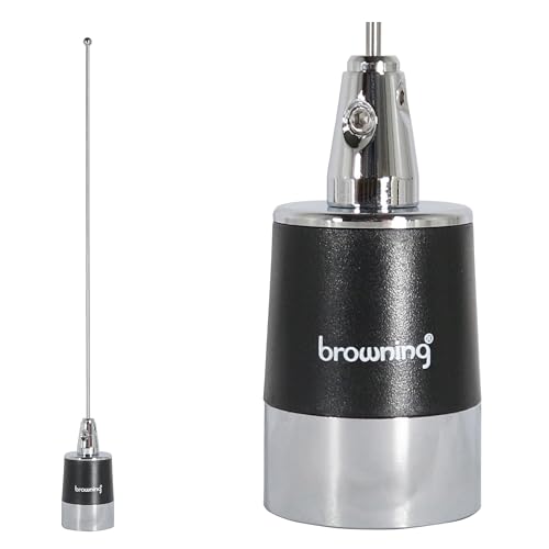 Antena NMO sin plano de tierra Tram Browning con ganancia UHF de 2.4 dBd sintonizable