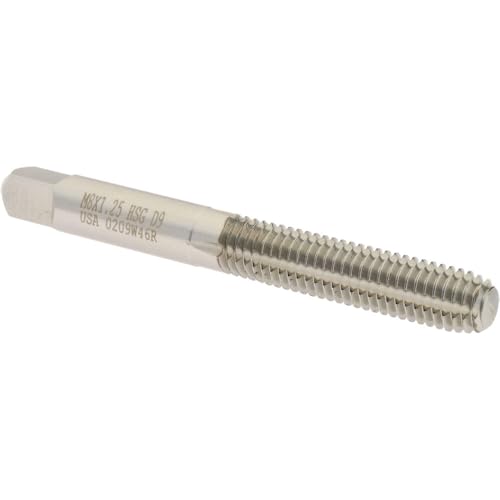 Hertel Thread Forming Tap, M8x1.25 Metric, Bottoming Chamfer, High-Speed Steel, Bright/Uncoated Finish, 1-1/8
