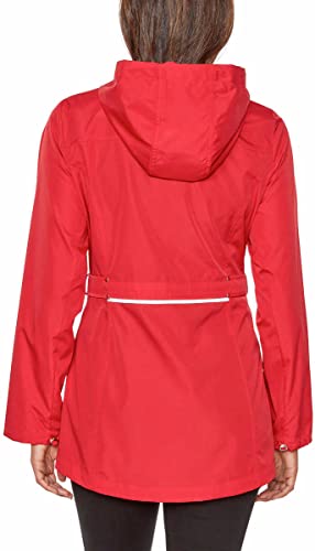 Jones New York Women's Rain Jacket Parka In A Pocket Windbreaker (Red, Medium) #TOP3