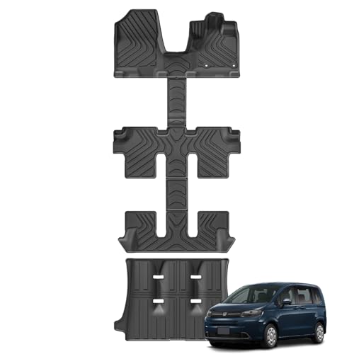 ZUNDUO ホンダ 新型 フリード GT系 GT1/GT2/GT3/GT4 ガソリン車 専用 フロアマット ラゲッジマット 3Dカーマット HONDA FREED 2024年（令和6年）6月~現行 カーマット 耐摩擦 耐汚れ 取付簡単 立体構造 内装 カスタム パーツ アクセサリー ズレ防止 カー用品 ブラック 6Pセット