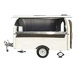 Commercial Mobile Food Trailer Full Kitchen Equipment Vending Truck, Wheelable Street Concession Hot Dog Cart