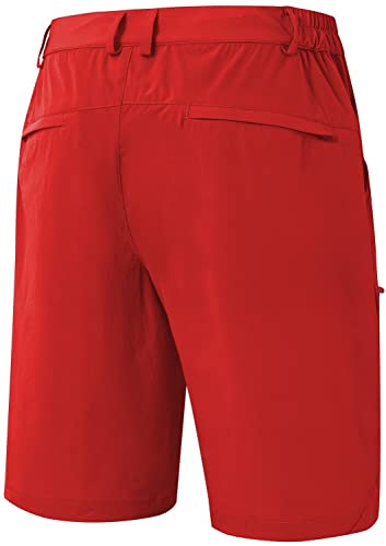Men's Quick Dry Lightweight Stretch Cargo Hiking Shorts With 6 Pockets Red Large #TOP1