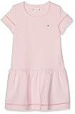  Tommy Hilfiger Mädchen Drop Waist Ladder LACE Dress S/S Kleid, Rosa (Almond Blossom 634), 98 (Herstellergröße: 3)