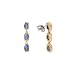 Imagen de Skagen Pendientes de acero inoxidable o semipreciosos en tono dorado para mujer con cierre de poste