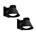 UME 2 Pack LED Outdoor Wall Light Fixtures, Black Front Porch Lights Wall Mount Lighting, Exterior Waterproof Wall Lantern Light Fixture Anti-Rust Farmhouse Wall Sconce for Patio, Doorway, Garage