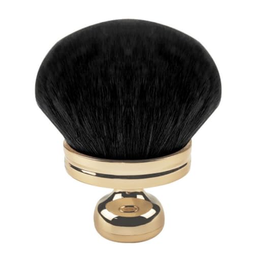 Extra Large Brush for Self Tanner and Body Makeup, Soft Synthetic Hair Brush for Foundation, Bronzer, Blusher, Self Tanning Lotion, Applicator for Face Body and Back (Black Gold)