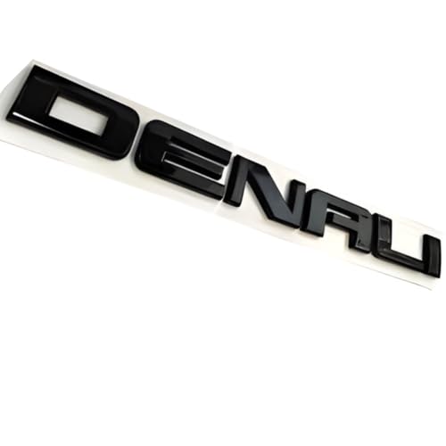 Image of Denali 1-PC Black Nameplate Emblem HD Badge for GMC Yukon & Sierra 2007-2020 Models - Genuine Replacement Emblem