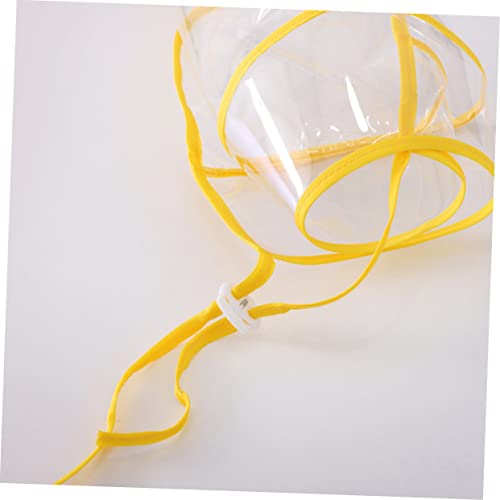 1pc Windproof Fisherman Hat with Transparent Face Cover Sunscreen Cap for Toddlers Yellow for Outdoor Activities Like Fishing Camping and Walking2