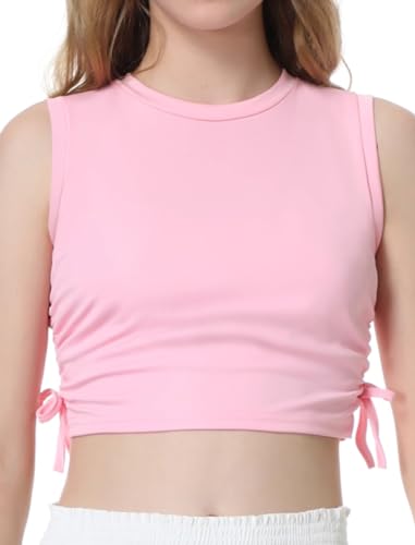 Image of EXARUS Girls Crop Tank Top Dance Hip Hop Outfits Cheer Cropped Top
