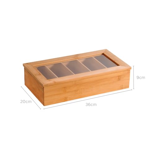 Foto von Kesper | Teebox, Material: Bambus, Maße: 36 x 20 x 9 cm, Farbe: Braun | 58900 13