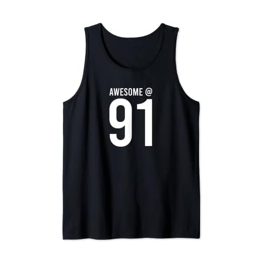 Impresionante a los 91 años de edad - Divertido celebrante de cumpleaños 91 Camiseta sin Mangas