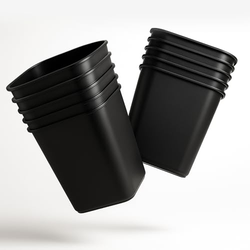 Caneca de basura rectangular negra 7 galones pack 10 miniatura 4