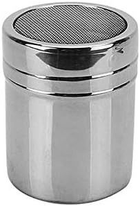Stainless Steel Powder Shakers, Stainless Steel Chocolate Shaker Mesh Shaker Powder Cans Duster Spray for Cocoa Flour Sugar Powder Coffee S