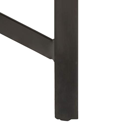 Mesa de bar de cocina alta de 107 cm con base de hierro estable 8