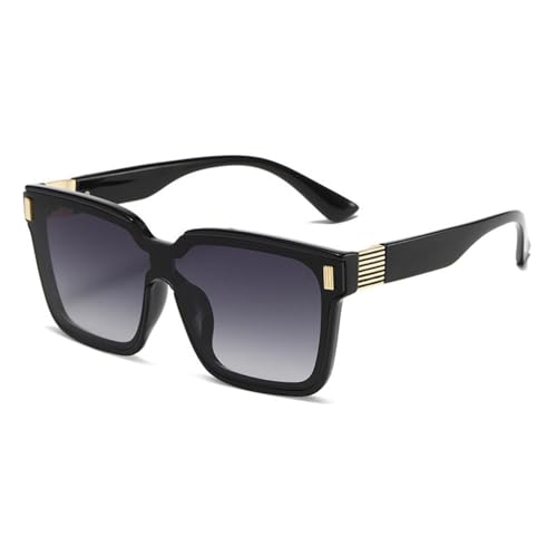 Lunettes de soleil UV400 surdimensionnées carrées style couleurs acidulées