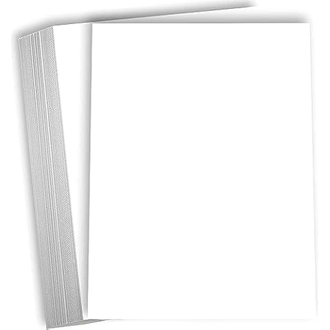 White Cardstock Printer Paper By Hamilco (50-Pack)- 8.5 x 11” Thick Card Stock For Card Making- 80lb Heavyweight Stationery Card Stock Paper Cover- Great For Invitations, Birthdays, Awards, Brochures Cover