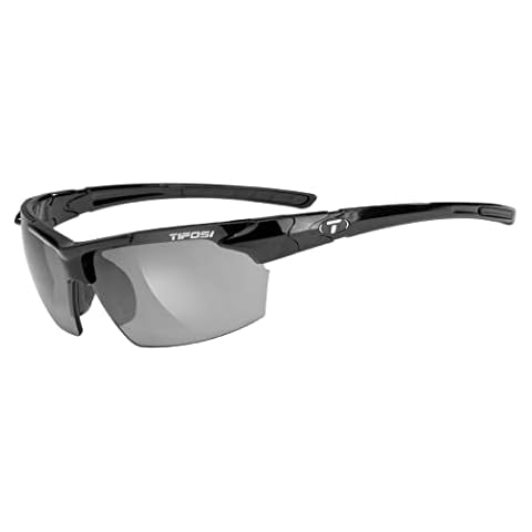 Tifosi Jet 0210400270 Wrap Sunglasses,Gloss Black Frame/Smoke Lens,One Size Cover
