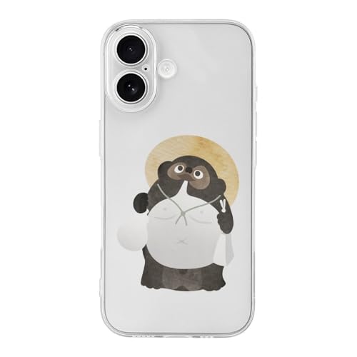 iPhone17用ケース 信楽焼の狸の置物 狸 いPhone17用ケース アイフォン17用カバー スマホケース 透明 TPUバンパー 薄型 軽量 おしゃれ ワイヤレス充電対応
