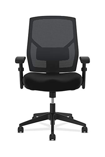Hon Crio High-Back Task Chair - Fabric Mesh Back Computer Chair For Office Desk, In Black (Hvl581) #TOP3