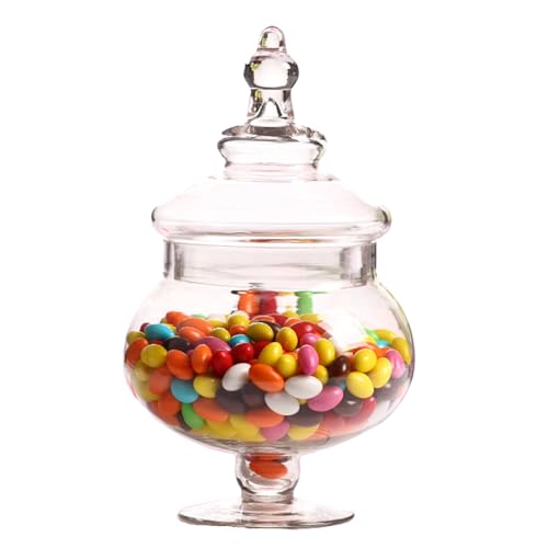 FCQLFYF Frasco De Vidrio Con Tapa,Tarro De Dulces,Tarros De Almacenamiento,Tarros De Conservación De Alimentos,Para Boda, Casa, Comida, Aparadores, Galletas, Cocina Y Fiestas