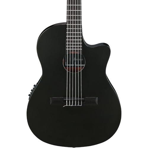 Ibanez GA621 Thinline Acoustic-Electric Classical Guitar, Spruce Top, Black Out