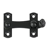 Amig - Aldabilla Negra para Contraventanas con Enganche Inverso Mod. 3 | 75 x 46 mm | Cierre de Seguridad Anti Golpes y Roturas para Ventanas | De Acero | Incluye Tornillos