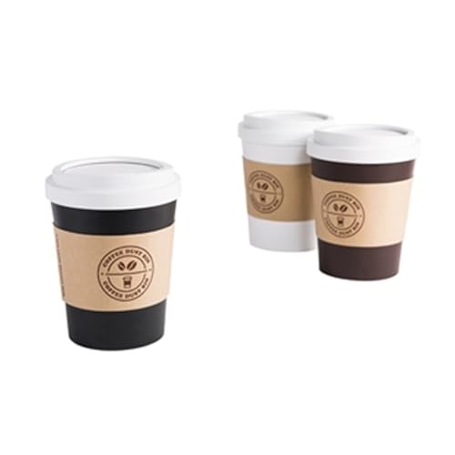 Image of Litem Coffee Cup Shape Trash Waste Dust Bin | White