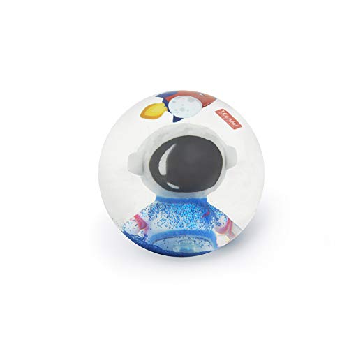Legami - Bola de Rebote Luminosa, Tema Space, Bola Luminosa, se Ilumina Cuando rebota, Detalles Brillantes, Pilas Incluidas no reemplazables, diámetro 8,3 cm