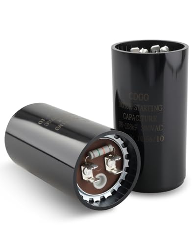 Urnqowuy 88uF-108uF Round Motor Start Capacitor Fit for Single-Phase Electric Motors Pool Pump Well PUM AC Motor, 330V 50/60 Hz AC