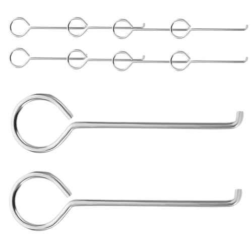 WHAMVOX 50pcs Stainless Steel Lifting Hook Bath Tub Drain Removal Tool for Bathroom