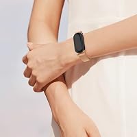 Meliya für Xiaomi Smart Band 9/10/8 Armband Damen Herren, Weich Metall Ersatzarmband für Xiaomi Mi Band 10/9/8 – Ansicht 7