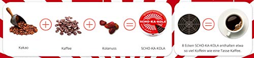 Dark Chocolate SCHO-KA-KOLA with natural Caffeine from Cocoa, Cola-Nut-Powder and Coffee 6 tins x 100 g / Germany