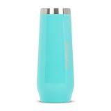 Corkcicle 7oz Stemless Flute - Sip Champagne in Style - Gloss Turquoise