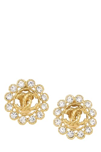 Chanel, Pre-Loved 'CC' Diamond Flower Earrings