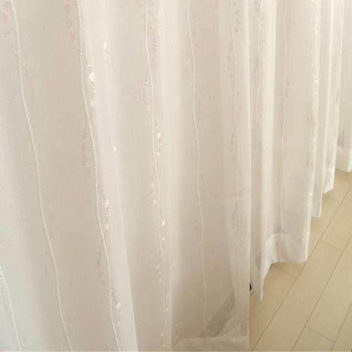 Amazon｜遮熱レースカーテン 22224 1枚入り 【幅100X丈133cm】 ピンク