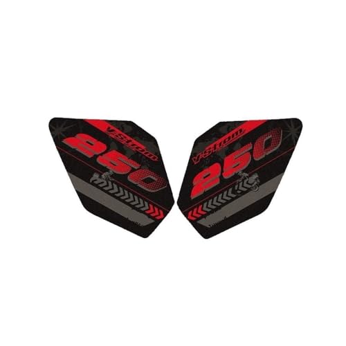 Autocollants réservoir moto VSTROM 250 grip latéral en cuir rouge anti-dérapant
