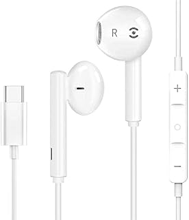 USB C Headphones, Type C Earphones In-Ear Wired Headphones Privode Mic/Phone Call and Volume Control Compatible with Samsung S20, Huawei P30/Mate 30, Google Pixel 4XL, Xiaomi, One Plus and More