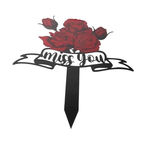 Toddmomy 耐候性鉄製ペットメモリ テーク 大型墓碑装飾 人間とペット墓地用