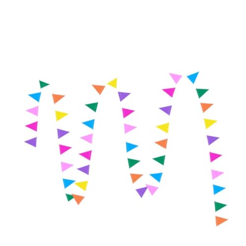 SHOWERORO Multicolor Banner Party Banners Birthday Garland Colorful Flag Banner Paper Banners