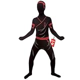 Ninja Kids Morphsuit Fancy Dress Costume - size Medium 3’6”-3’11” (105cm - 119cm)