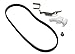 Subaru Stretch Belt Air Condioning AC Belt Kit 11718AA082 Impreza Forester Sti WRX Genuine OEM